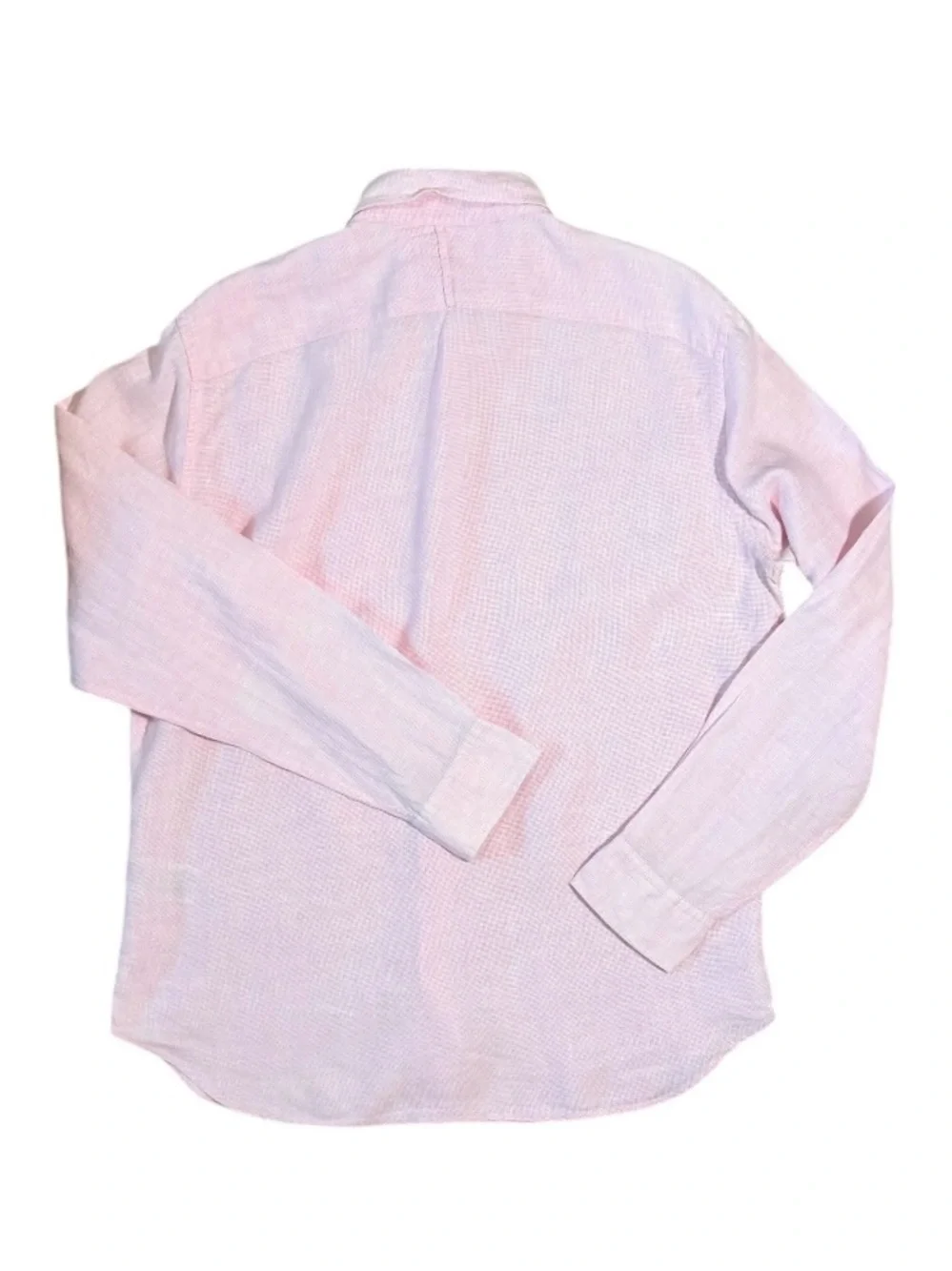 Banana Republic Camden Fit 100% Linen Men's Pink Button-Down Shirt Size Large